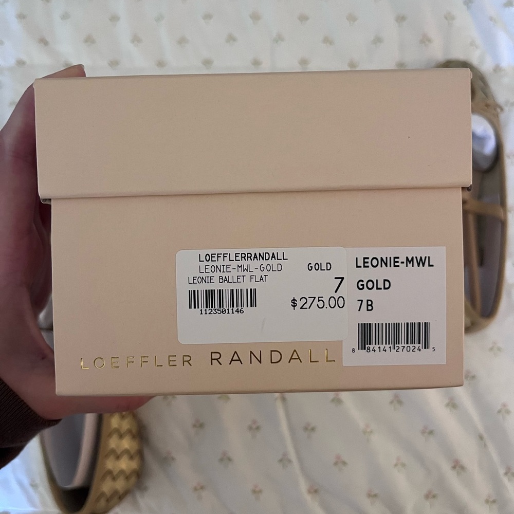 Loeffler Randall Gold Woven Flats - Picture 2 of 3